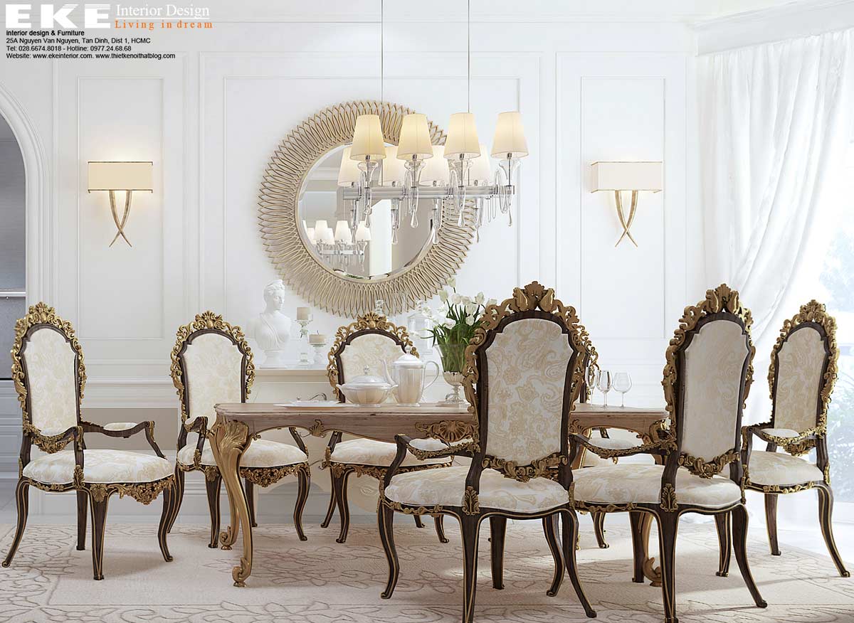 Thiết kế nội thất biệt thự Mỹ Phú 3 phong cách tân cổ điển