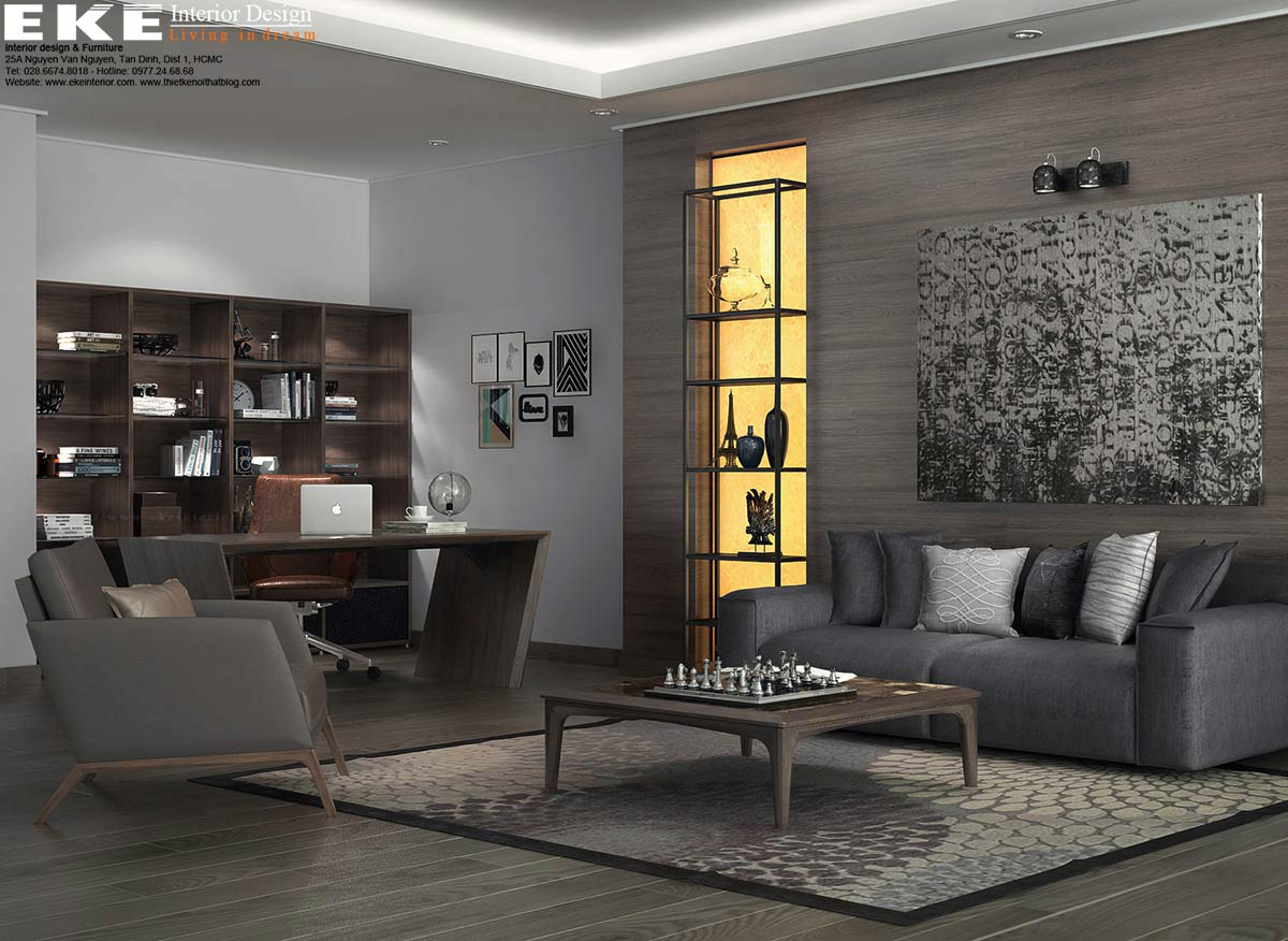 Thiết kế nội thất biệt thự Tân Phong 300m2