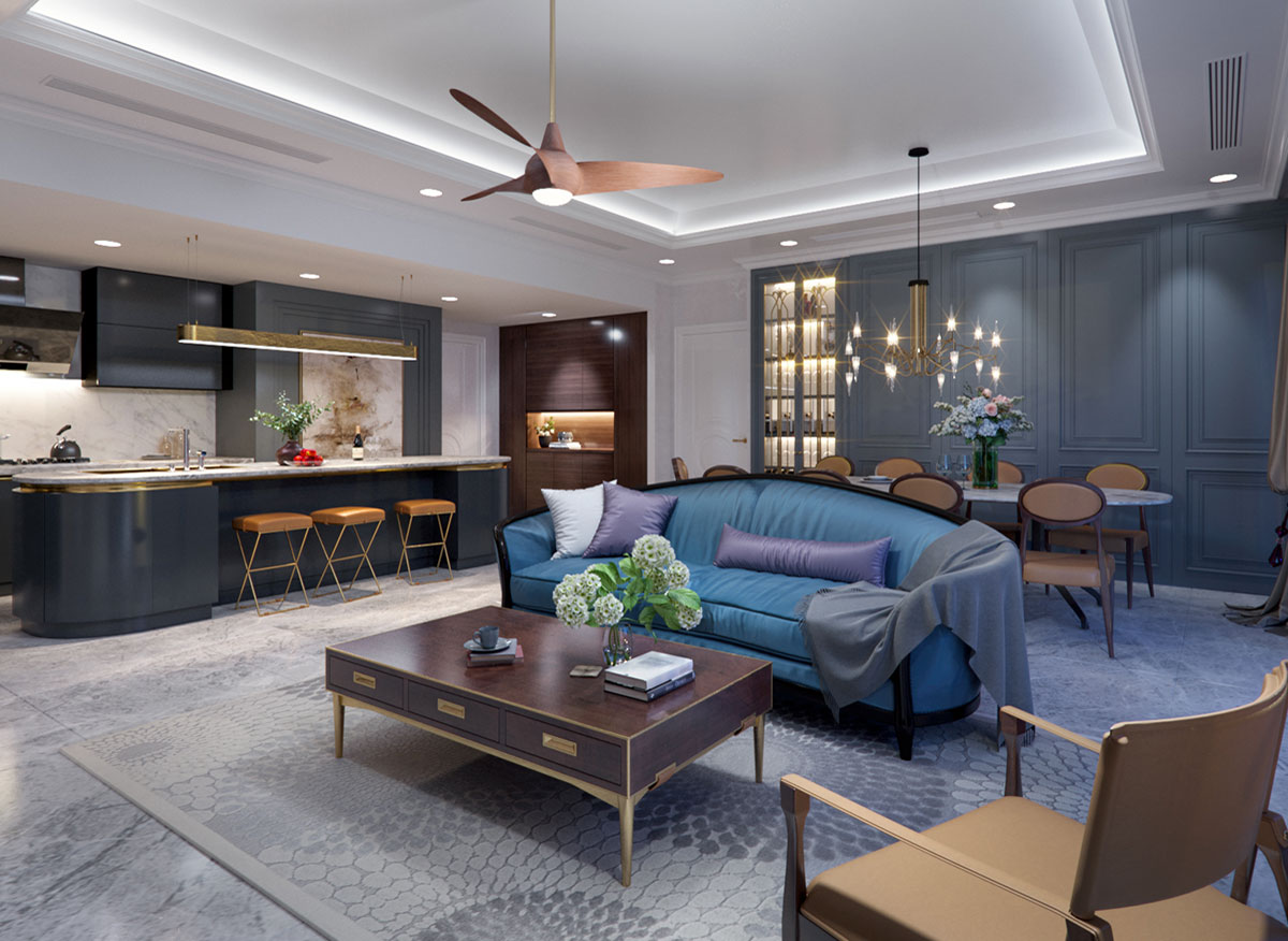 Thiết kế nội thất căn hộ Waterina Suites đẳng cấp 5 sao