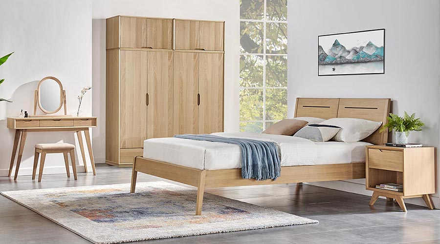 Phòng ngủ hoàn hảo với nội thất gỗ tự nhiên kết hợp Verneer - EKE INTERIOR