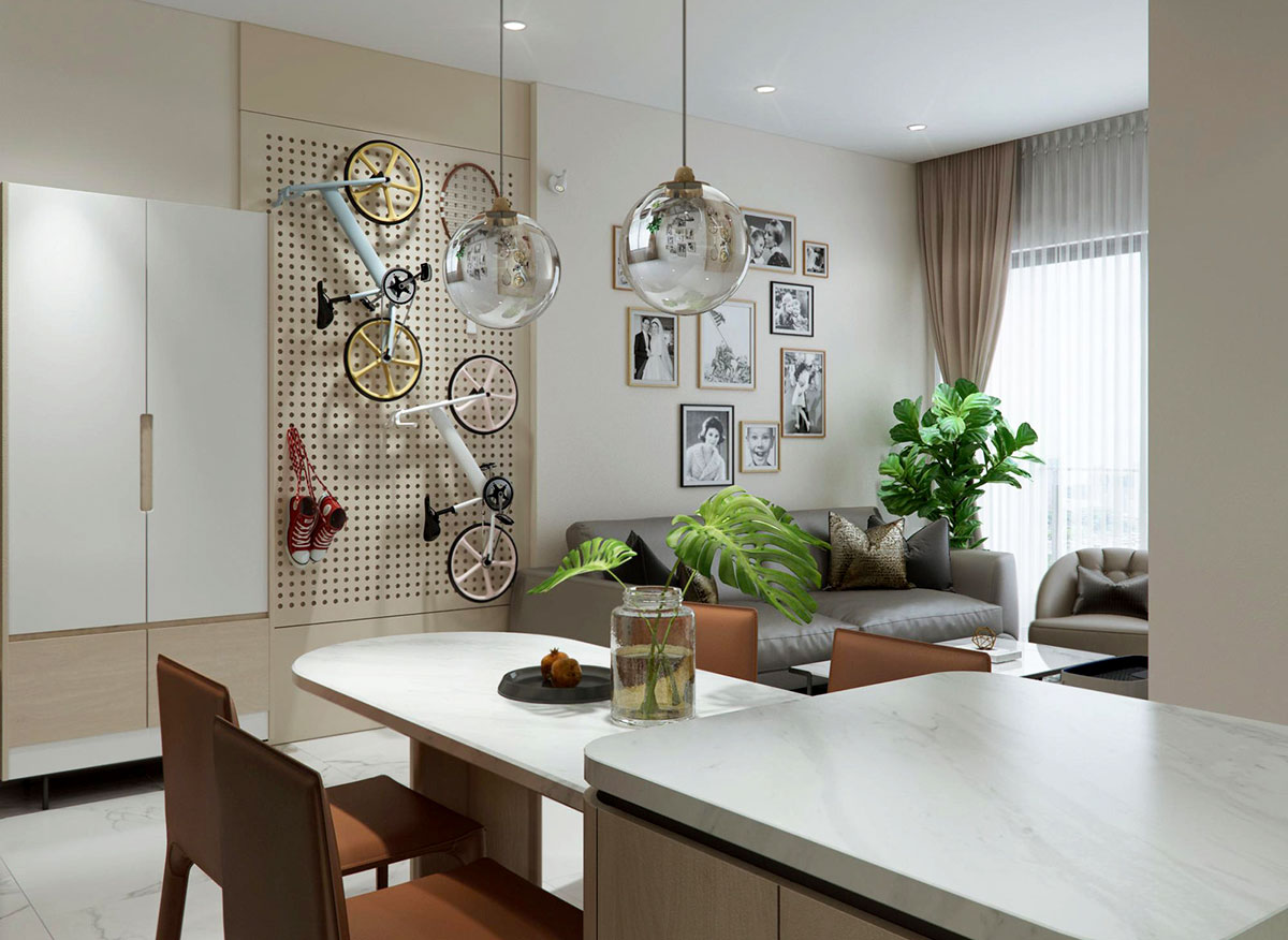 Thiết kế căn hộ chung cư Safira Khang Điền 85m2